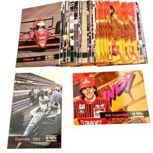 1993 Hi-Tech Trading Card Complete Set Indy Racing 81 Cards Foyt Andretti Unser